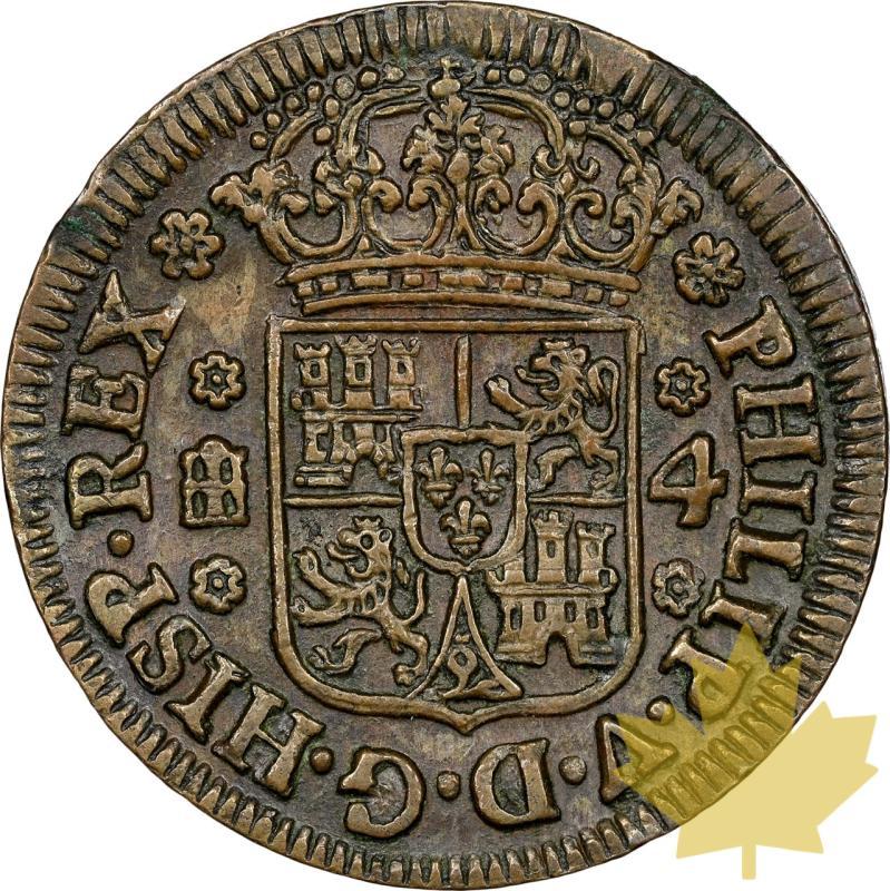 ESPAGNE-1743-4 MARAVEDIS-PHILIPPE V-NGC AU53BN - 20231012102956_ESPAGNE-1743-4MARAVEDIS-r.jpeg