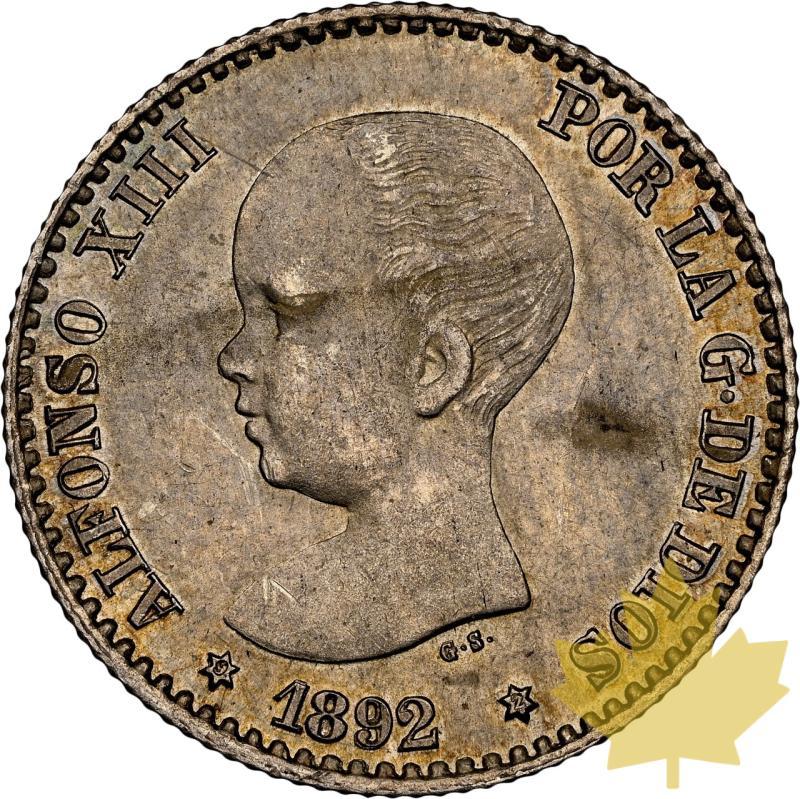 SPAGNA-1892-50 CENTIMOS-ALFONSO XIII-NGC AU58 - 20231012103403_ESPAGNE-1892-50CENTIMOS-a.jpeg