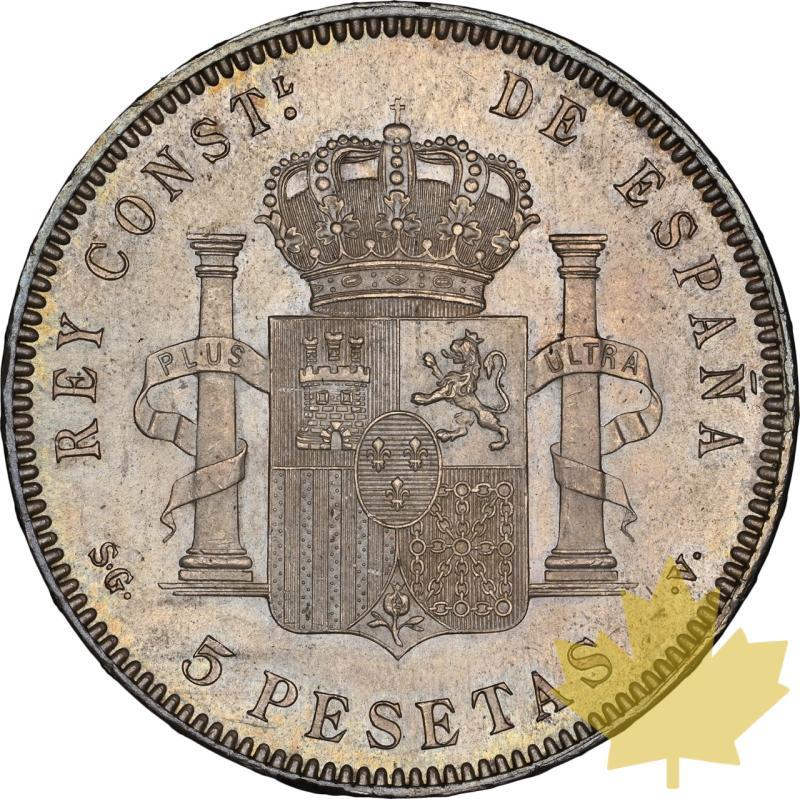 ESPAGNE-1899-5 PESETAS-ALPHONSE XIII-NGC MS63 - 20231012134713_ESPAGNE-1899-5PESETAS-r.jpeg