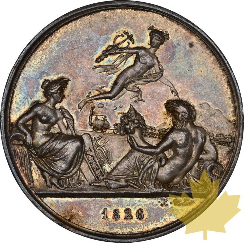 FRANCE-1826-Medaglia d'argento-RAILWAY-NGC MS61 - 20231012135136_FRANCE-1826-JETON-a.jpeg