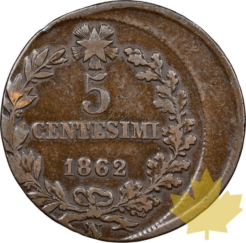 ITALIA-1862N-5 CENTIMES-NGC MINT ERROR VF25BN - 20231103104931_Italie-1862-5cent-r.jpeg