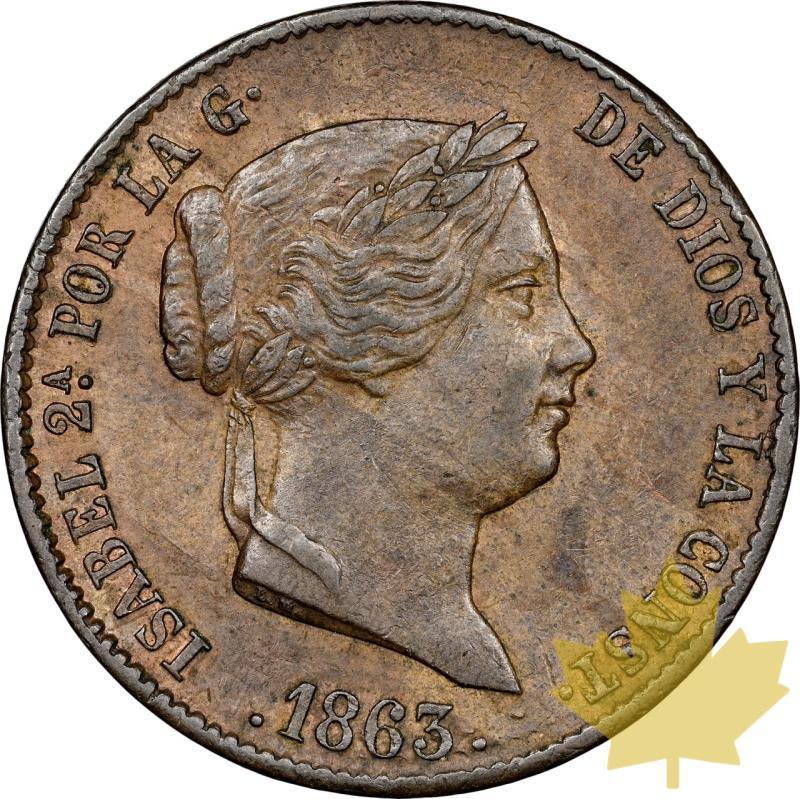 SPAGNA-1863-25 CENTIMOS-ISABEL II-NGC AU58BN - 20231103113114_Espagne-1863-25cent-a.jpeg