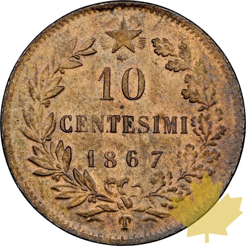 ITALIA-1867-T-10 CENTESIMI-Vittorio Emanuele II-MS64 RB - 20231123112244_ITALIE-1867-T-10CENTESIMI-r.jpeg
