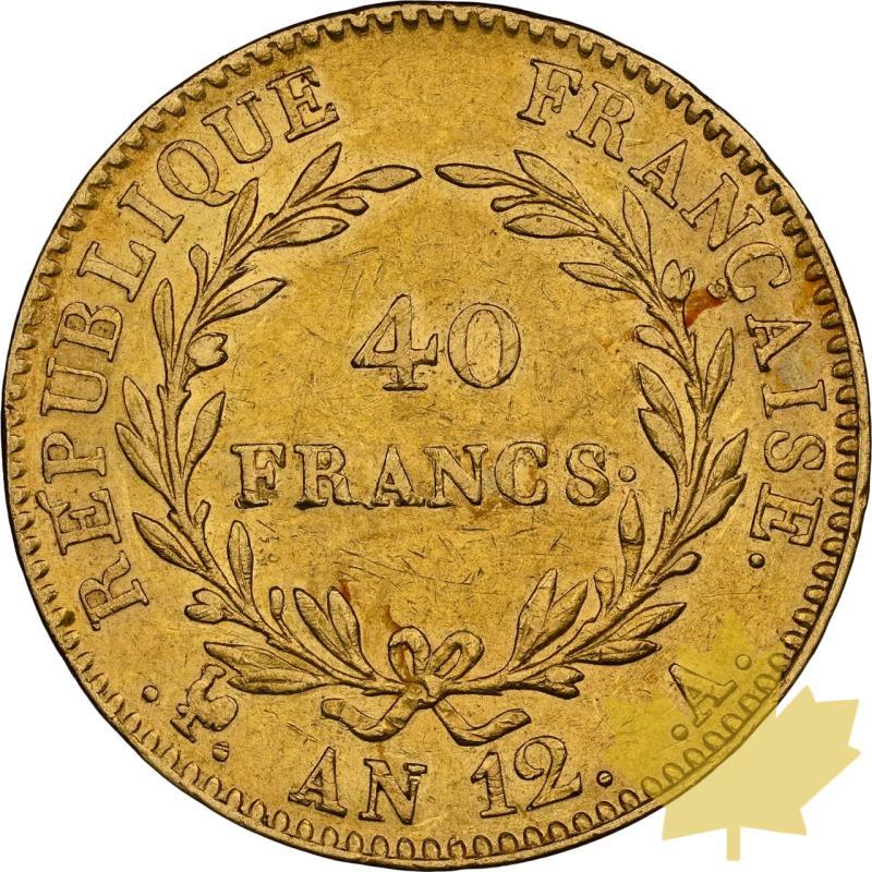 FRANCE-AN 12-A-40 FRANCS-PREMIER CONSUL-NGC XF 45 - 20231123150558_FRANCE-AN12-A-40FRANCS-r.jpeg