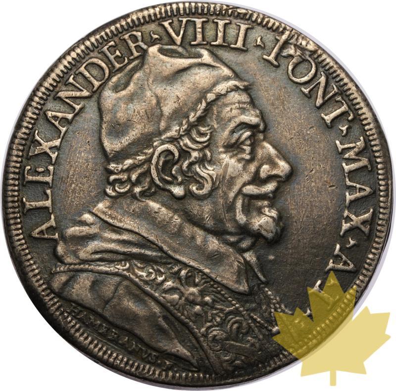 ÉTATS PONTIFICAUX-1690-PIASTRA-ALEXANDRE VIII-TTB+ - 20231124142508_Papal-states-1689-PIASTRA-a.jpeg