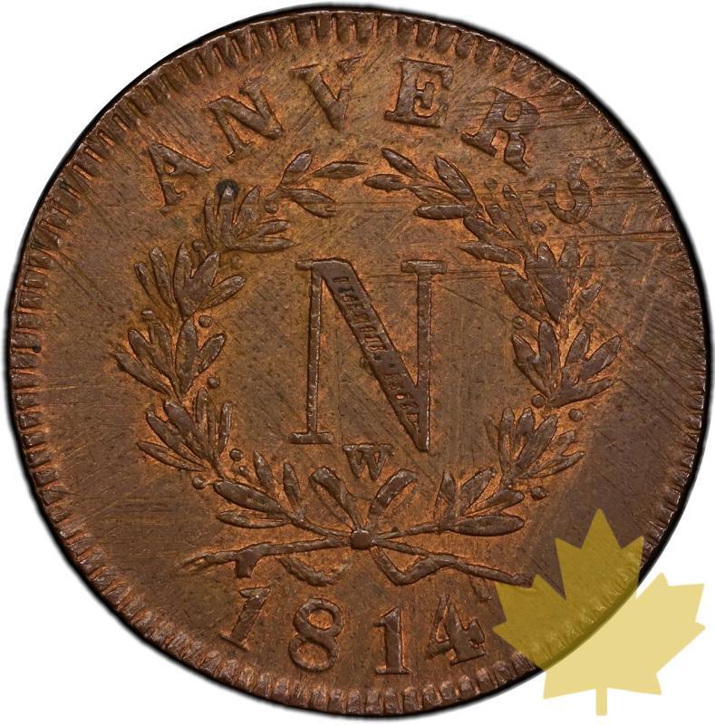 FRANCE-1814-W-10 CENTIMES-SIEGE D ANVERS-PCGS MS62BN - 20240116143734_FRANCE-1814-W-10CENT-a.jpeg