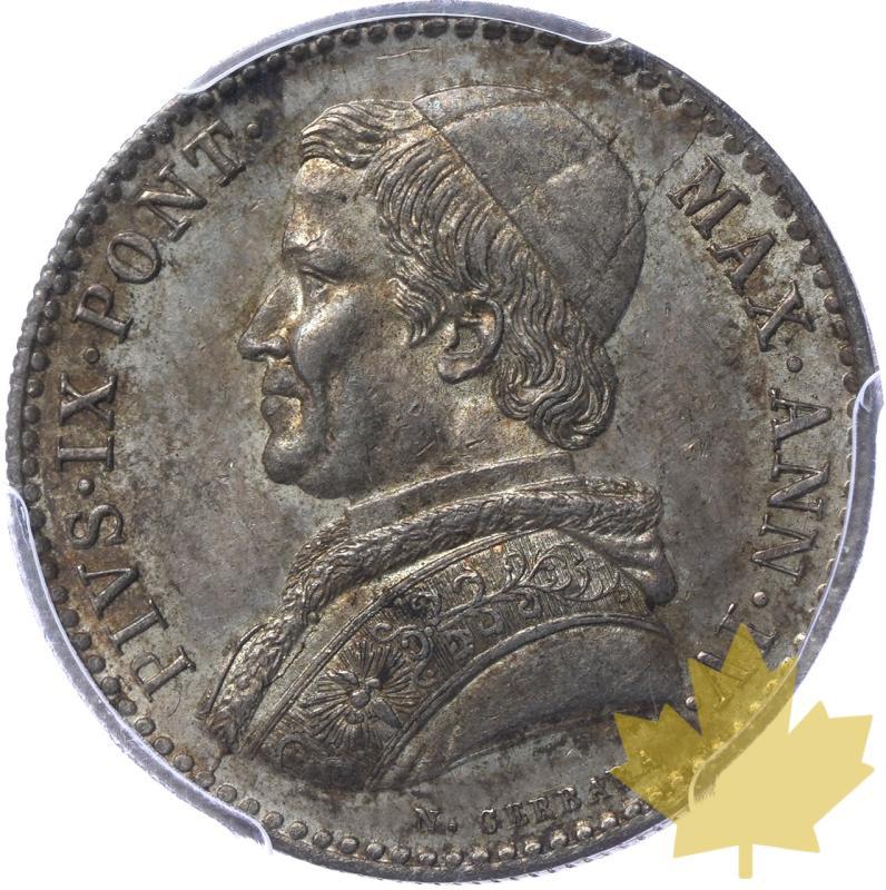 ITALIA-1850-R-20 BAIOCCO-PIO IX-PCGS MS62 - 20240116164649_papal-states-1850-R-20BAI-a.jpeg