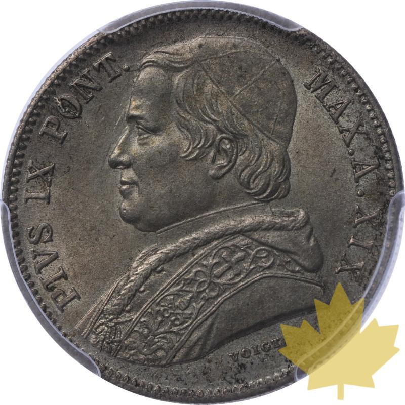 ITALIA-1865-R-20 BAIOCCO-PIO IX-PCGS MS64 - 20240116165419_papal-states-1865-R-20BAI-a.jpeg