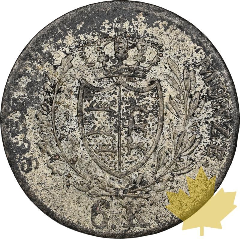 GERMANIA-1826-6 KREUZER-MAXIMILIEN I JOSEPH-NGC MS62 - 20240117102710_ALLEMAGNE-1826-6KREUZER-r.jpeg