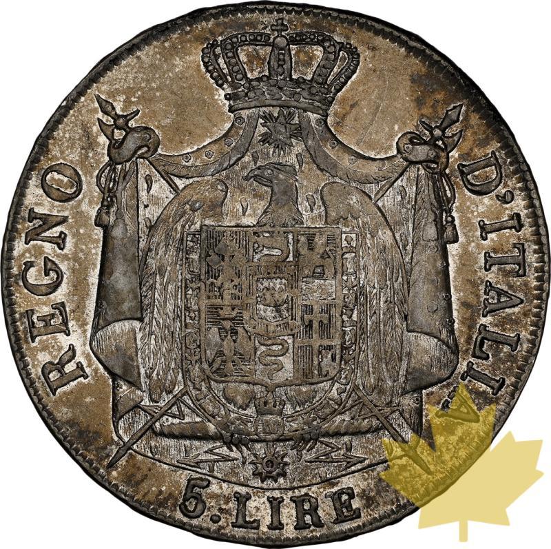 ITALIA-1808-M-5 LIRE Milano-NAPOLEON I-NGC XF45 - 20240313101907_ITALIE-1808-M-5LIRE-NAP-r.jpeg