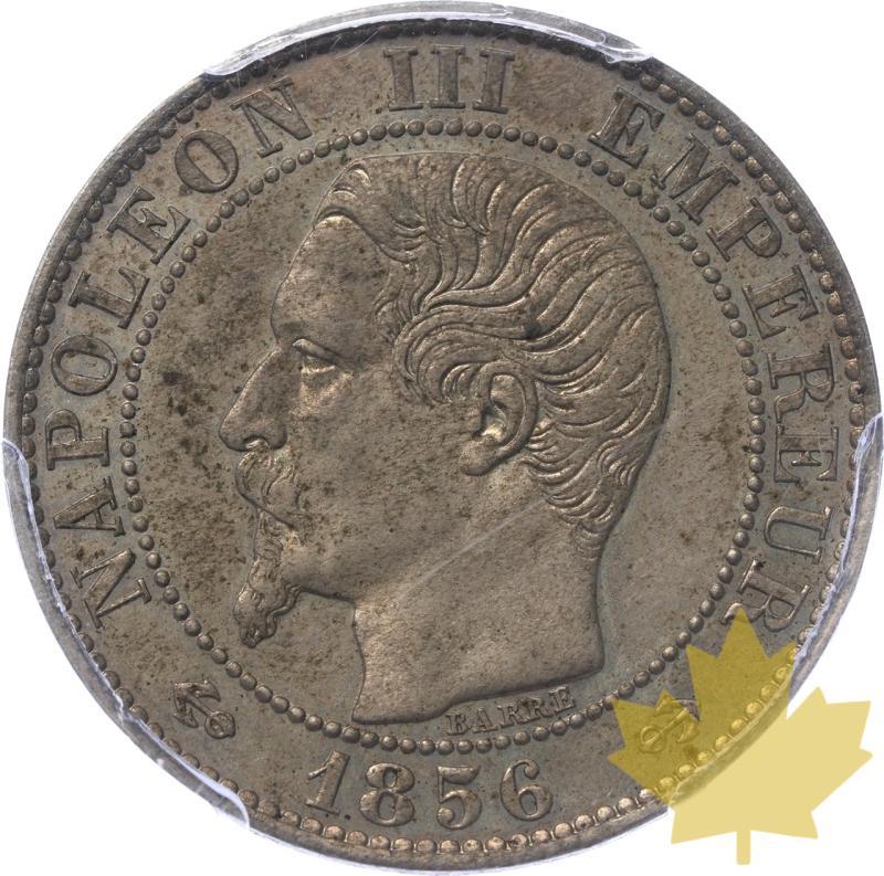 FRANCE-1856-5 CENTIMES-ESSAI-NAPOLEON III-PCGS SP62 - 20240321103043_france-1856-5-centimes-a.jpeg