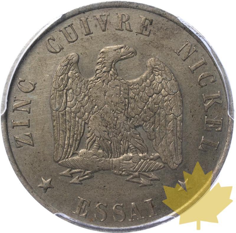 FRANCE-1856-5 CENTIMES-ESSAI-NAPOLEON III-PCGS SP62 - 20240321103043_france-1856-5-centimes-r.jpeg