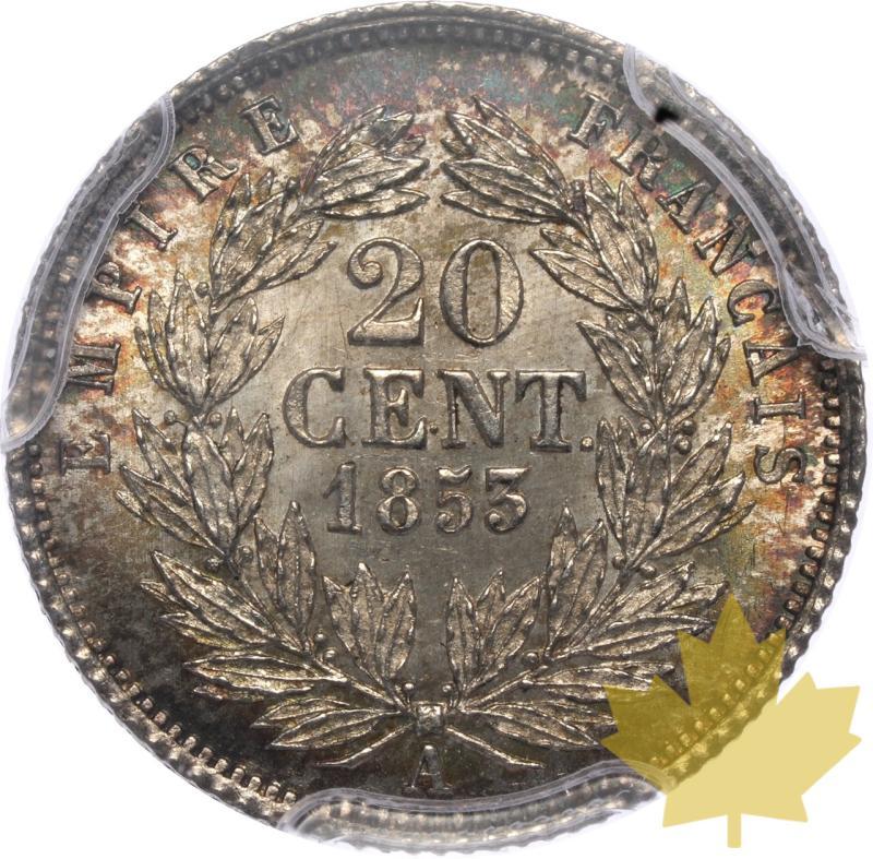 FRANCE-1853-A-20 CENTIMES-NAPOLEON III-PCGS MS64 - 20240408114345_FRANCE-1853-A-20CENT-r.jpeg