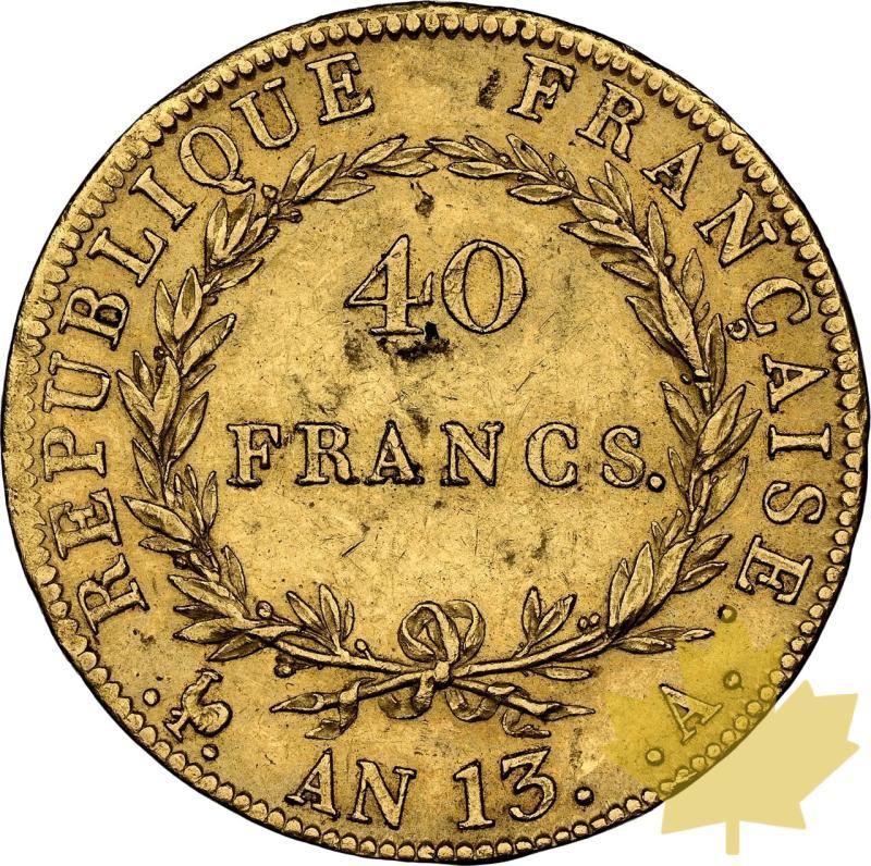 FRANCE-AN 13A-40 FRANCS-NAPOLEON I-NGC AU58 - 20240419150408_FRANCE-AN13A-40FRANCS-r.jpeg