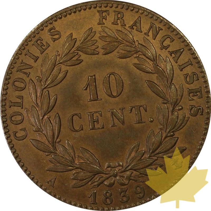 FRANCE-1839-A-10 CENTIMES-LUIGI FILIPPO I-PCGS MS63BN - 20240419165506_FRANCE-1839-A-10CENT-r.jpeg