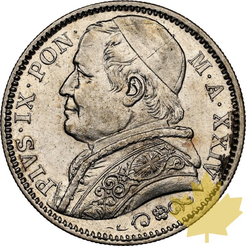 ITALY-1869R-2 LIRE-PIUS IX-NGC AU58 - 20240514113232_ITALIE-1869R-2LIRE-a.jpeg