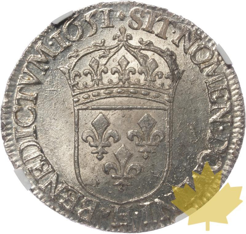 FRANCE-1651H-1/2 ECU-LOUIS XIV-NGC MS63 - 20240514133807_FRANCE-1651H-12ECU-r.jpeg