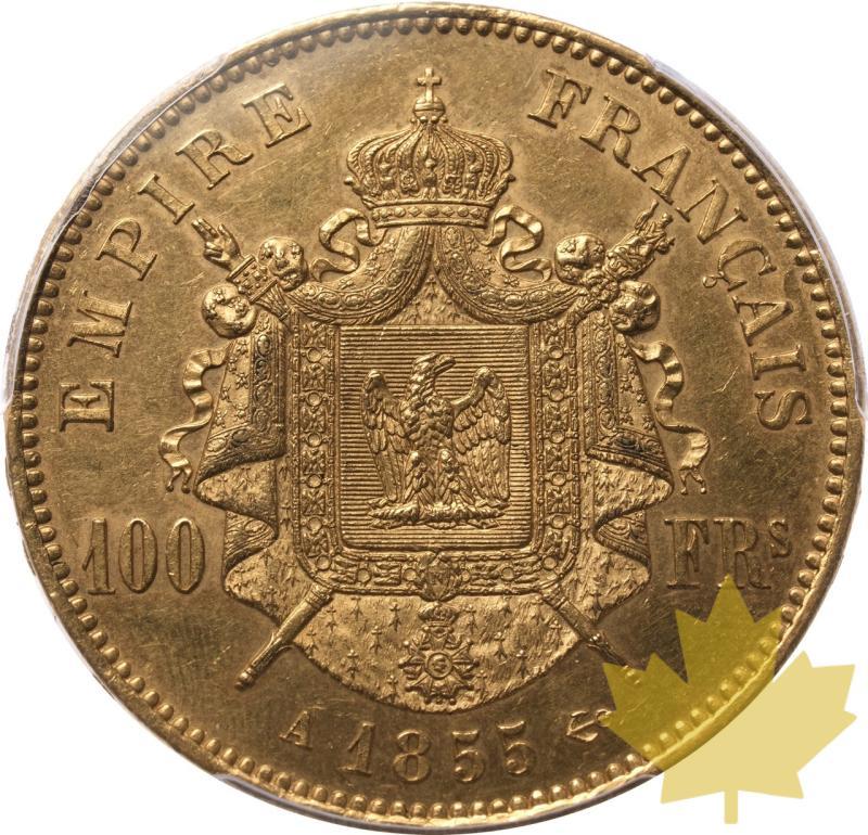 FRANCE-1855-A-100 FRANCS-NAPOLEON III-PCGS MS62 - 20240626114323_france-1855-a-100-francs-r.jpeg