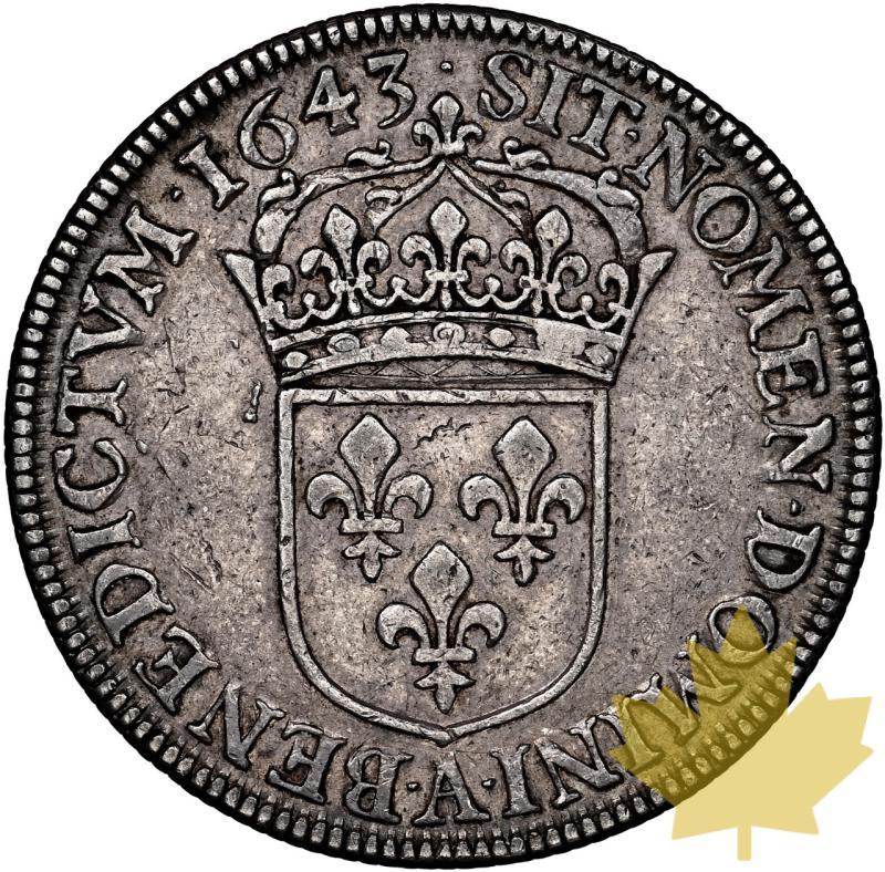 FRANCE-1643-A-1/2 ECU- LOUIS XIII-NGC XF 45 - 20240705110328_FRANCE-1643-A-12ECU-r.jpeg