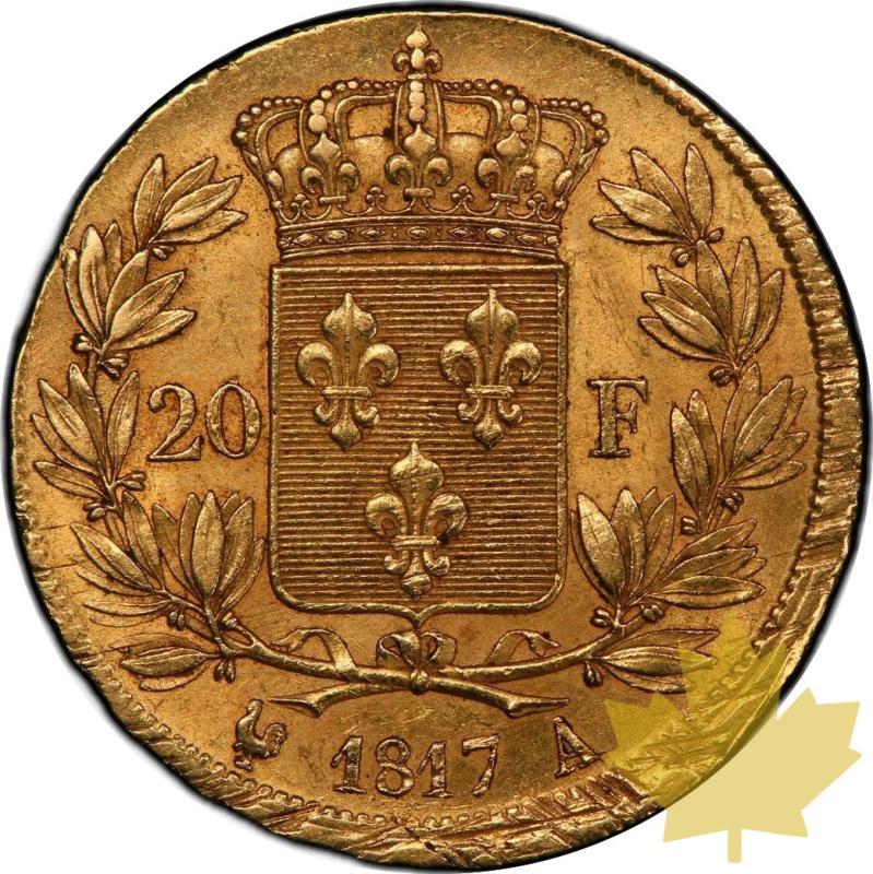 FRANCE-1817-A-20 FRANCS-LOUIS XVIII-PCGS AU58 - 20240705112048_FRANCE-1817-A-20FRANCS-r.jpeg