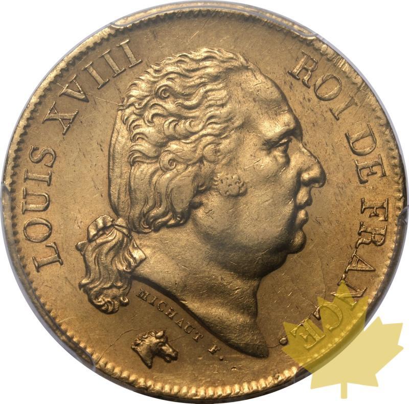 FRANCE-1818-W-40 FRANCS-LOUIS XVIII-PCGS MS63 - 20240708120505_FRANCE-1818-W-40FR-a.jpeg