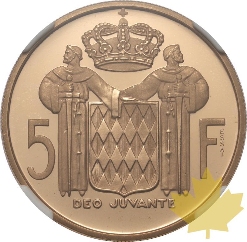 MONACO-1966-5 FRANCS-RAINIER III-NGC PF69 ULTRA CAMEO Rare - 20240708133522_MONACO-1966-5FRANCS-r.jpeg