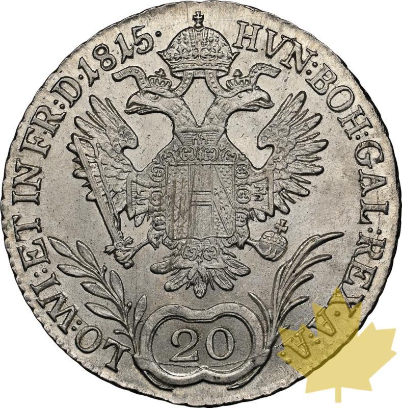 AUSTRIA-1815 B-20 KREUZERS-FRANCOIS I-NGC MS64 - 20240827152506_AUTRICHE-1815B-20KREUZERS-r.jpeg