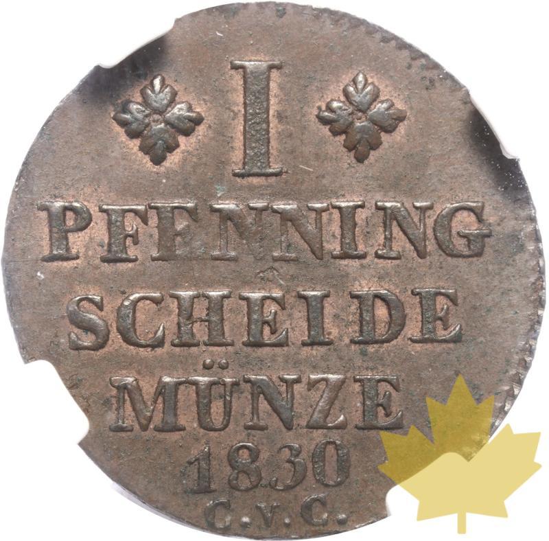 GERMANIA-1830-CVC-1 PFENNIG-CHARLES II-NGC MS64BN - 20241010162541_ALLEMAGNE-1830-CVC-1PFE-r.jpeg