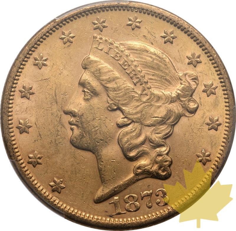 STATI UNITI-1873-S-20 DOLLARS-PCGS MS61 - 20241010164409_ETATSUNIS-1873-S-20DOLL-A.jpeg