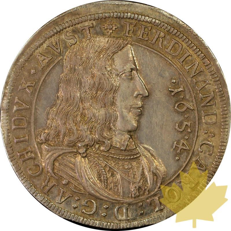 AUSTRIA-1654-1/2 THALER-FERDINAND CHARLES-PCGS MS62 - 20241011164744_AUTRICHE-1654-12THALER-a.jpeg