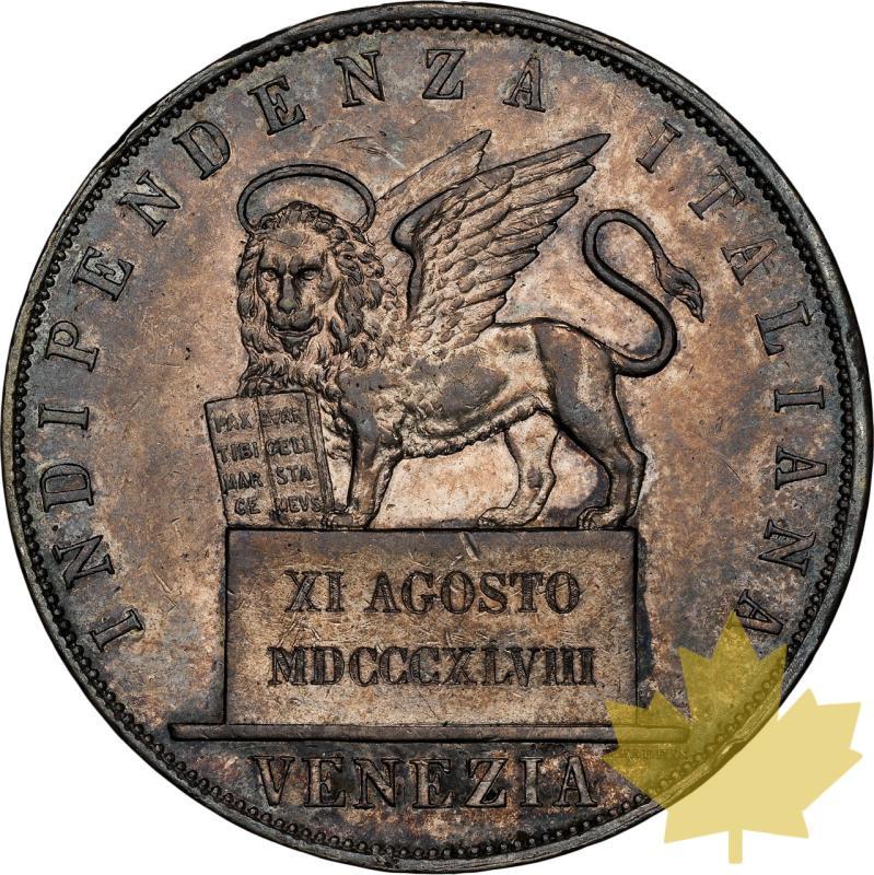 ITALIA-1848-5 LIRE-RÉPUBLIQUE DE VENISE-NGC AU55 - 20241129144657_ITALIE-1848-5LIRE-RePUB-a.jpeg