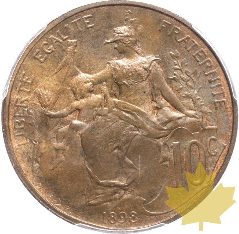 FRANCE-1898-10 CENTIMES-DANIEL-DUPUIS-PCGS MS65BN - 20241129164413_FRANCE-1898-10CENT-r.jpeg