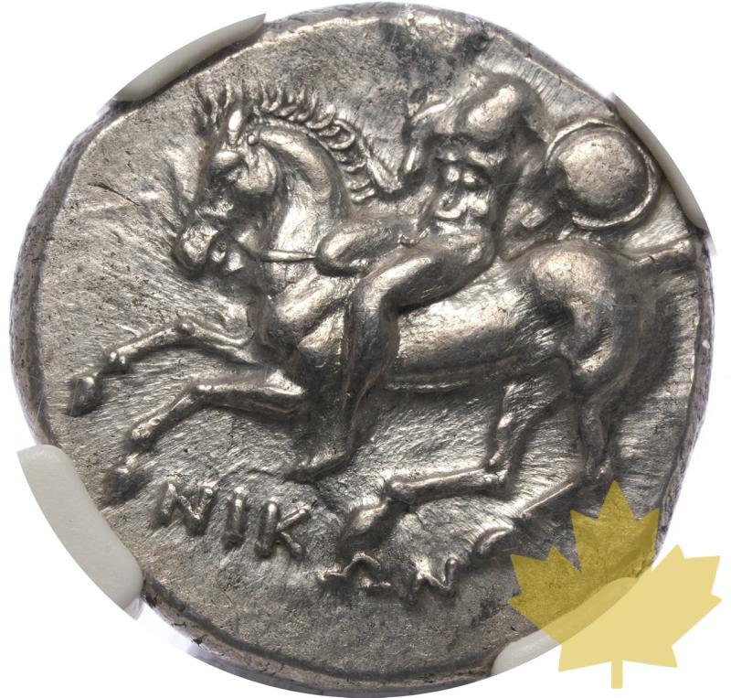 ITALIA-CALABRIA-TARAS-302-280 BC-DIDRACHM-NGC CH AU 4/5;4/5 - 20250114103405_ITALY-CALABRIA-302-280BC-A.jpeg