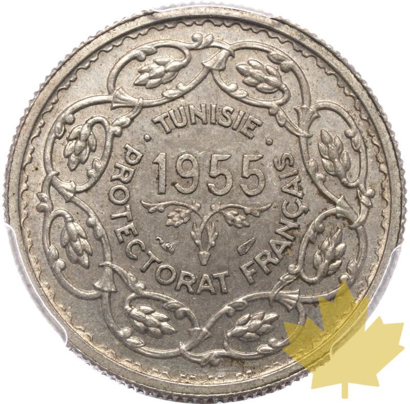 TUNISIA-1955-10 FRANCS-Muhammad VIII-PCGS MS62 - 20250114141549_TUNISIE-1955-10FRANCS-r.jpeg