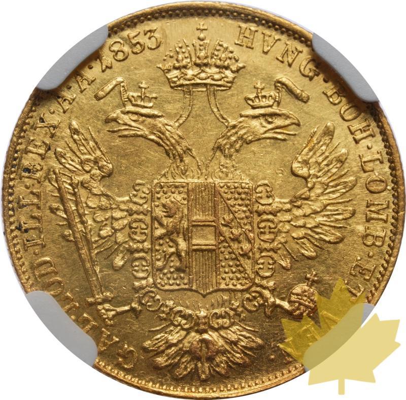 AUTRICHE-1853-A-DUCAT-FRANÇOIS JOSEPH I-NGC AU58 - 20250218083215_AUSTRIA-1853-A-DUCAT-r.jpeg