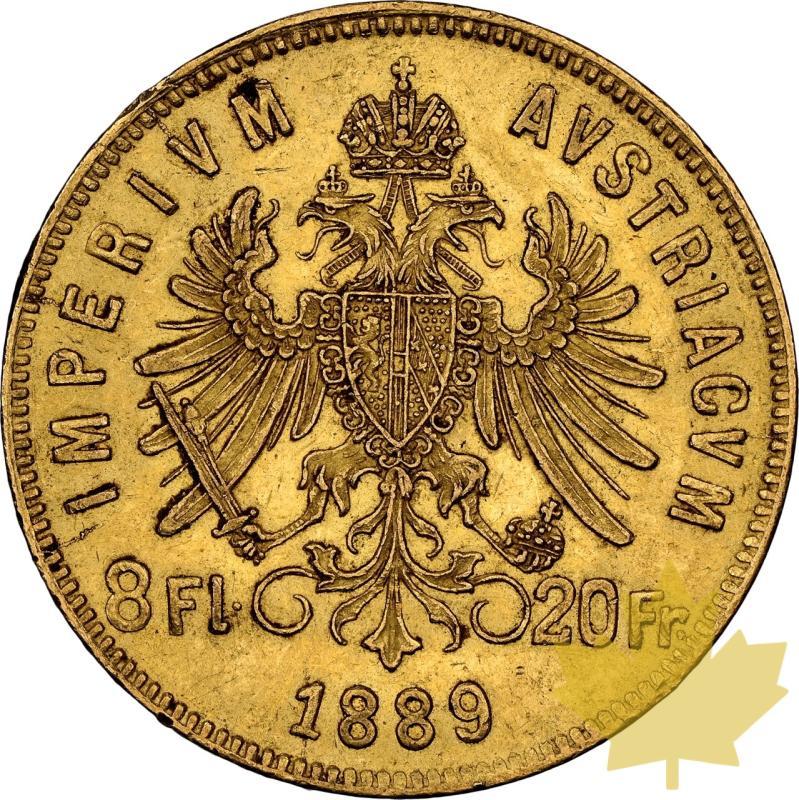 AUTRICHE-1889-20 FRANCS-FRANCIS JOSEPH I-NGC MS61 - 20250218090423_AUSTRIA-1889-20FRANCS-r.jpeg