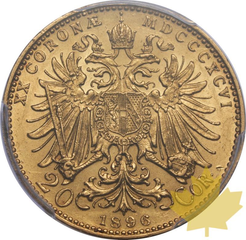 AUTRICHE-1896-20 CORONA-FRANCIS JOSEPH I-PCGS AU55 - 20250218091759_AUSTRIA-1896-20CORONA-r.jpeg