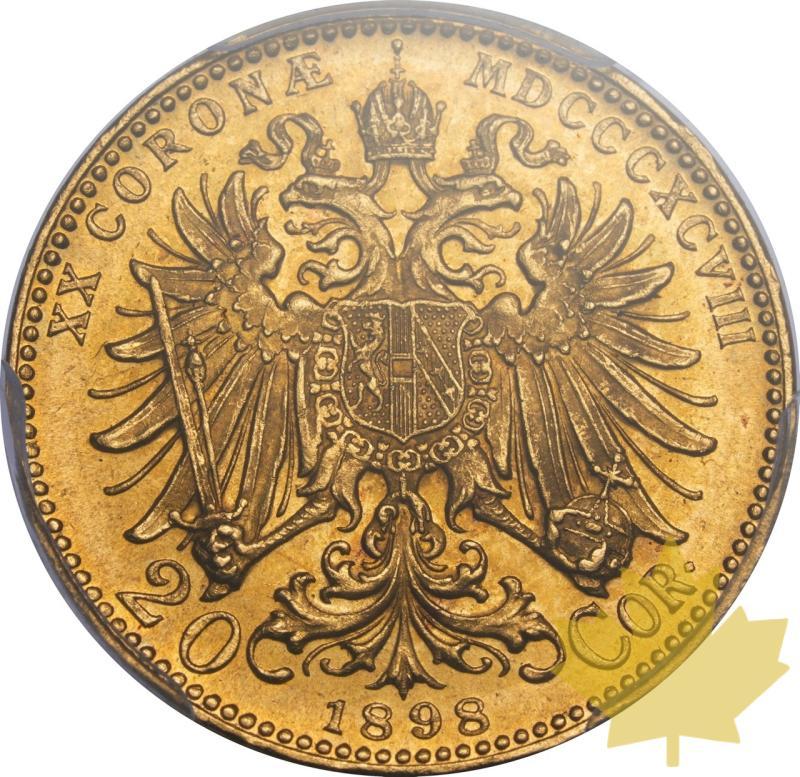 AUTRICHE-1898-20 CORONA-FRANCIS JOSEPH I-MS62 - 20250218101937_AUSTRIA-1898-20CORONA-r.jpeg