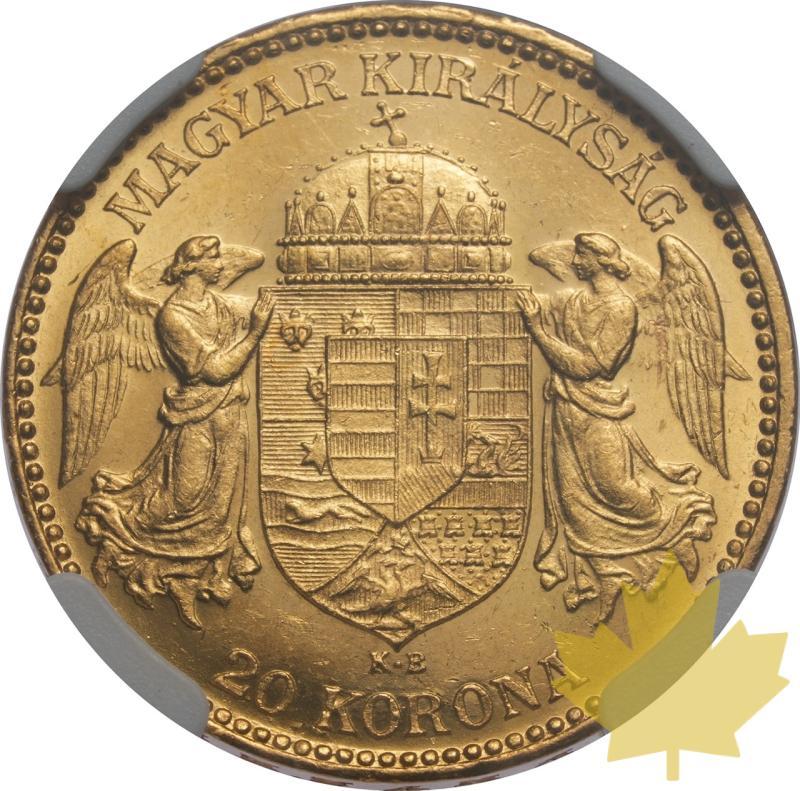 HUNGARY-1894-KB-20 KORONA-FRANCIS JOSEPH I-NGC MS62 - 20250218133512_HUNGARY-1894-KB-20KORONA-r.jpeg