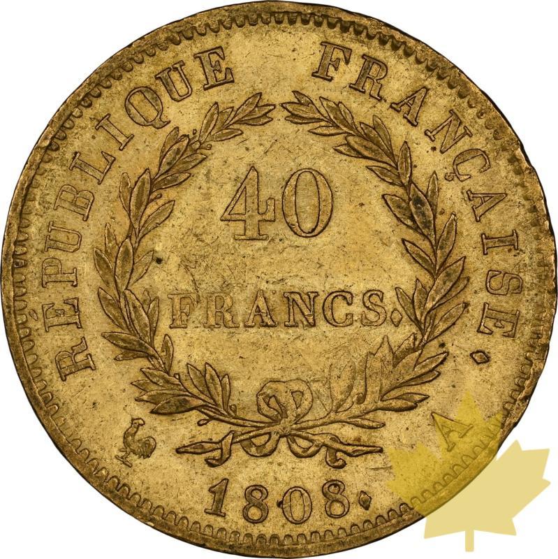 FRANCE-1808-A-40 FRANCS-NAPOLEON I-NGC AU58 - 20250220082730_FRANCE-1808-A-40FRANCS-r.jpeg