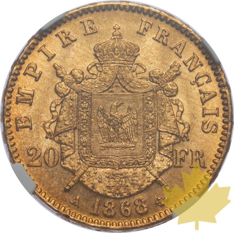 FRANCE-1868-A-20 FRANCS-NAPOLEON III-NGC MS64 - 20250220143332_FRANCE-1868-A-20FRANCS-r.jpeg