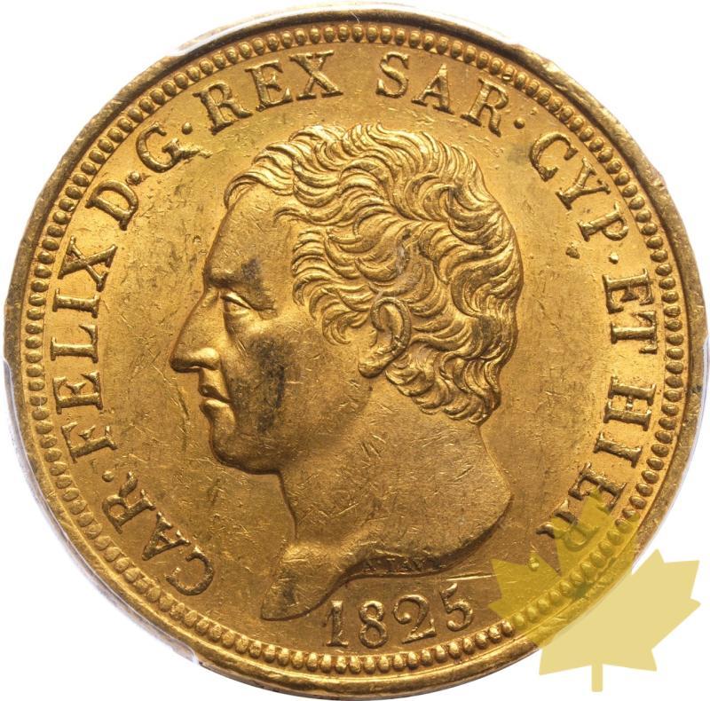 ITALY-1825-L-80 LIRE-CHARLES FELIX-PCGS MS61 - 20250313131951_ITALIE-1825-L-80LIRE-a.jpeg