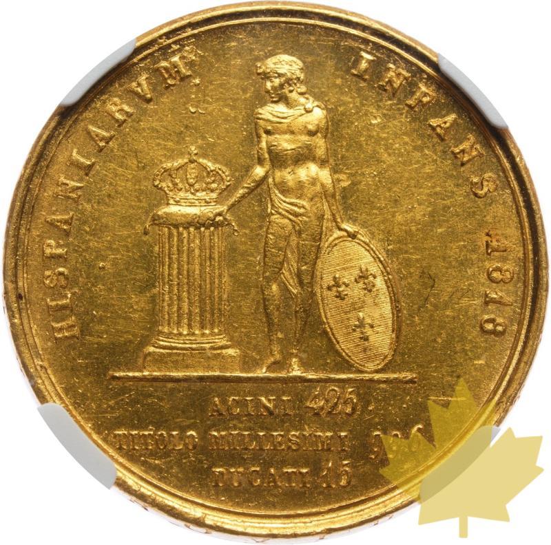 ITALIE-1818-15 DUCATI-FERDINAND I-NGC MS63 - 20250313143027_ITALIE-1818-15DUCATI-r.jpeg
