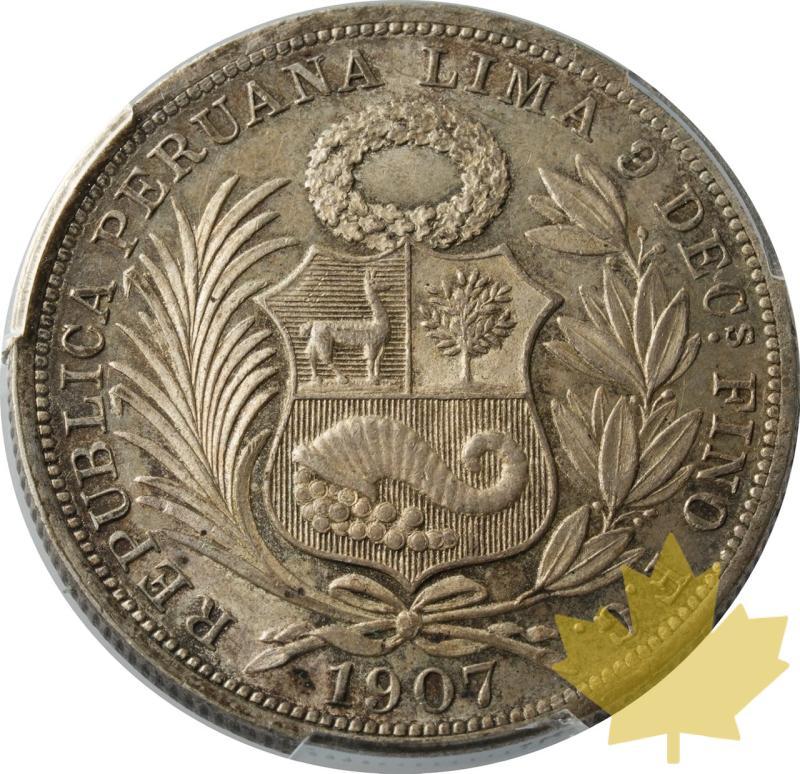 PERU-1907-FG-JR-1/2 SOL-PCGS MS62 - 20250411160559_PERU-1907-FG-JR-12SOL-r.jpeg
