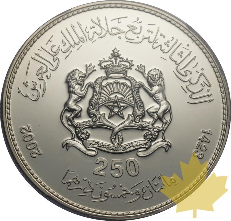 MAROCCO-2002-250 DIRHAMS-MOHAMMED VI-PCGS MS69 - 20250411161352_MOROCCO-2002-250DIRHAMS-R.jpeg