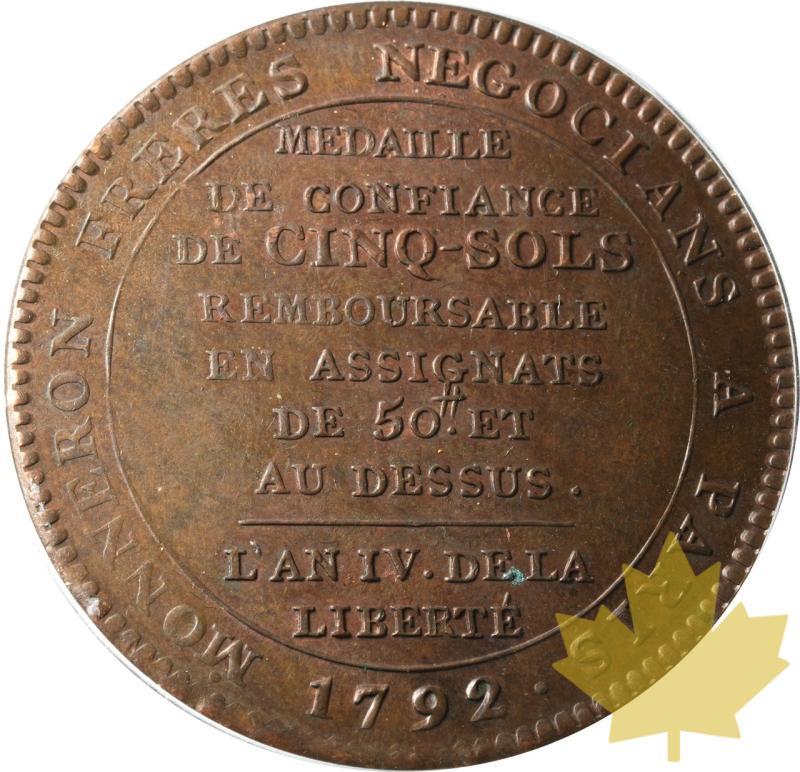 FRANCE-1792-Monneron de 5 SOLS-Birmingham-PCGS MS63BN - 20250425133623_FRANCE-1792-5SOLS-r.jpeg