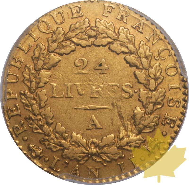FRANCE-1793A-24 LIVRES-PARIS-PCGS AU55 - 20250527144346_FRANCE-1793A-24LIVRES-r.jpeg