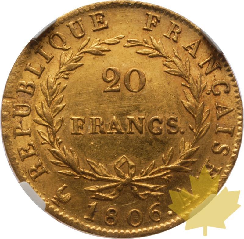 FRANCE-1806A-20 FRANCS-NAPOLEON I-NGC AU 58 - 20250527161601_FRANCE-1806A-20FRANCS-r.jpeg