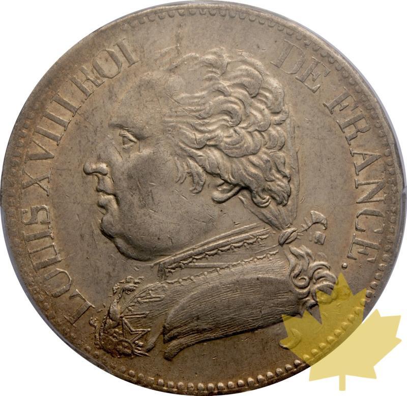 FRANCE-1815 L-5 FRANCS-LUIGI XVIII-PCGS AU53 - 20250527164609_FRANCE-1815L-5FRANCS-a.jpeg
