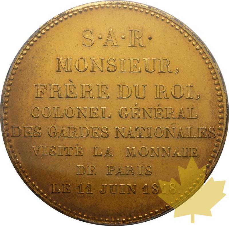 FRANCE-1818-5 FRANCS-Visita alla Monnaie de Paris-PCGS SP62  - 20250527165548_FRANCE-1818-5FRANCS-r.jpeg